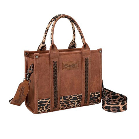 Wrangler Brown & Leopard Conceal Carry Tote