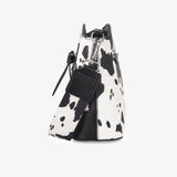 Montana West Wrangler Black Cow Print Crossbody