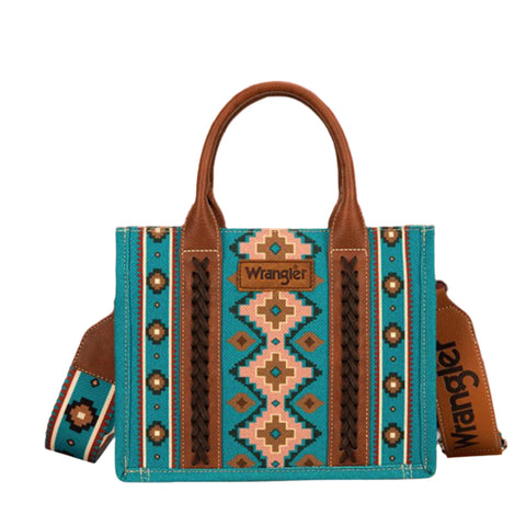 Wrangler Turquoise Aztec Crossbody Tote