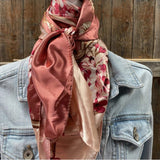 Rodeo Drive Pink Floral Print Wild Rag