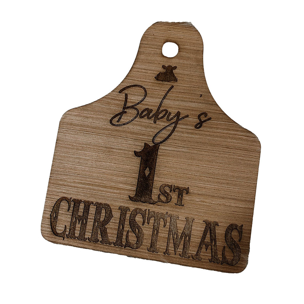 The Whole Herd Baby's 1st Christmas Ear Tag