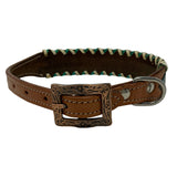 Showman Teal Python Dog Collar