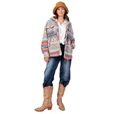 Easel Women's Aztec Button Down Shacket