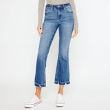 KanCan Women's High Rise Crop Jean