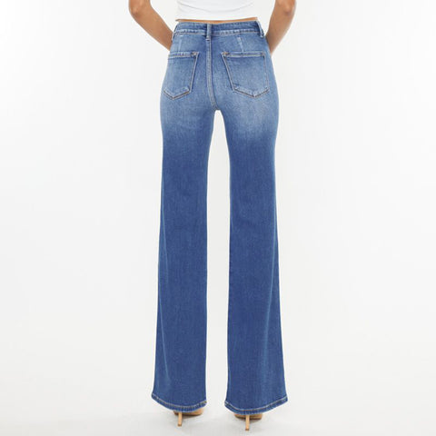 medium wash Holly high rise flare jeans