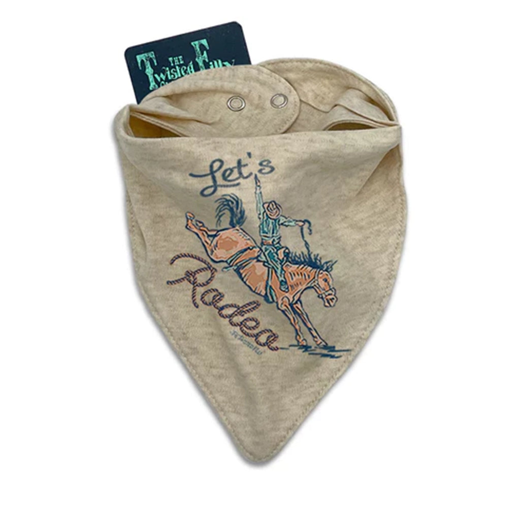 The Twisted Filly Oatmeal Lets Rodeo Bandana Bib