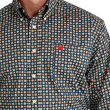 Cinch Men's Navy Long Sleeve Print Shirt