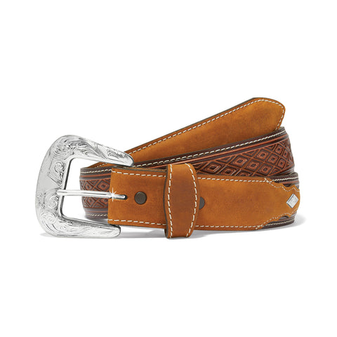 Brown Diamond Tooled Belt