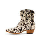 Myra Women's Black/White Hide Booties