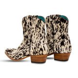 Myra Women's Black/White Hide Booties