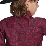 Roper Boy's Wine Paisley Pearl Snap Long Sleeve