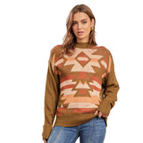 Olive Aztec Jacquard Sweater by Andree Unit