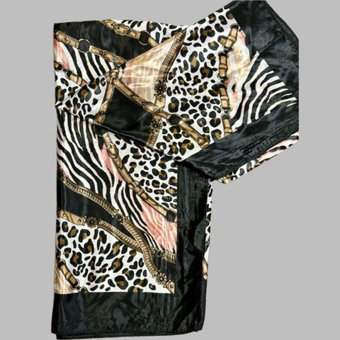 Black Animal Print Wild Rag