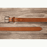 Texas Saddlery Men's Natural Basketweave Belt