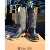 Olathe Black Smooth Ostrich Boots