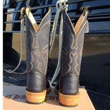 Olathe Black Smooth Ostrich Boots