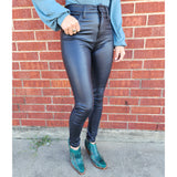 KanCan Black Faux Leather Skinny