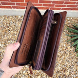 American Darling Brown Aztec & Tooled Leather Wallet