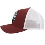 Hooey YOUTH Maroon/White Cheyenne Cap-Turqoise Cheyenne Patch