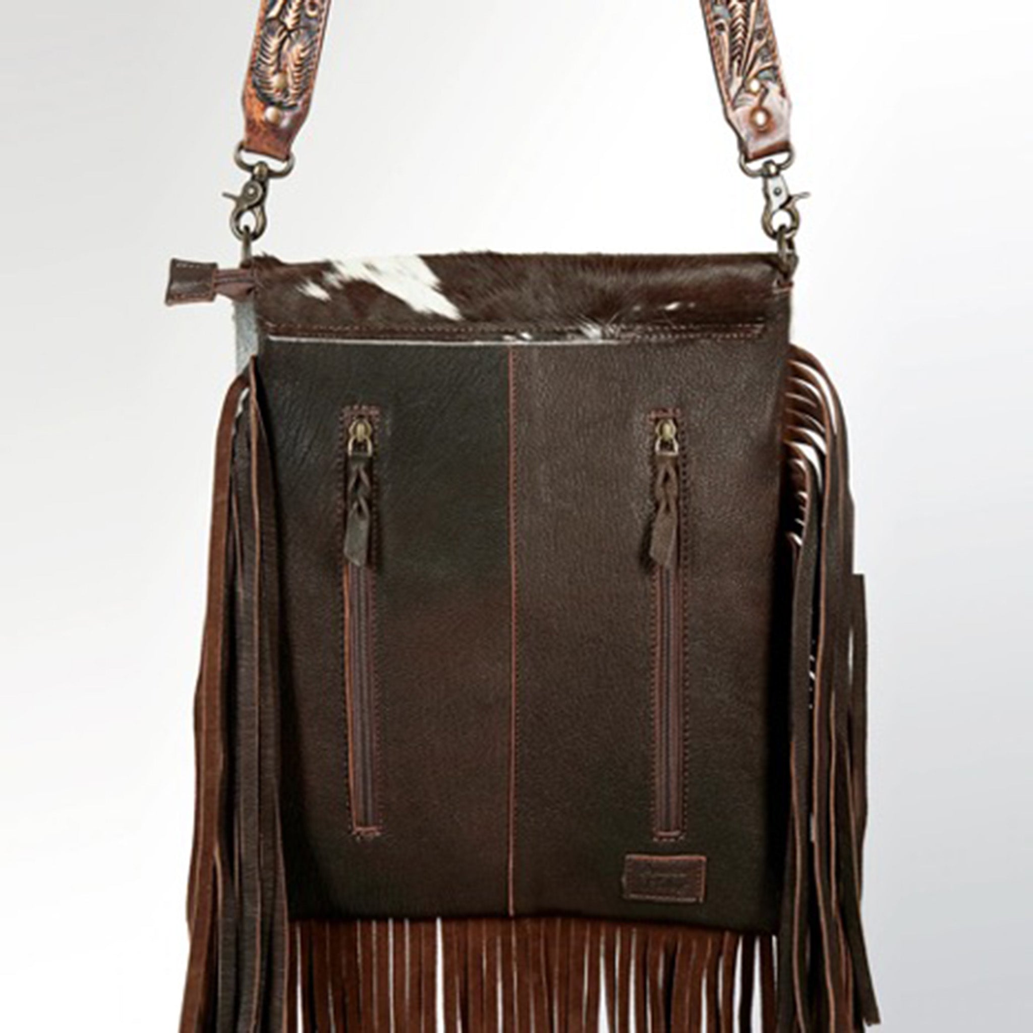 American Darling Floral Leather Fringe Bag – Western Edge, Ltd.