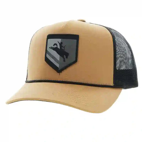 Hooey High Profile Tan/Black Cap-Tibbs Roughy Patch