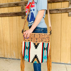 Aztec Saddle Blanket Fringe Purse – Home Folk