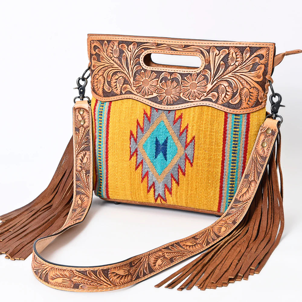 American Darling Winter Green Aztec Fringe Bag – Western Edge, Ltd.