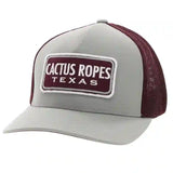 Hooey YOUTH Maroon & Grey Cap-Cactus Rope Patch