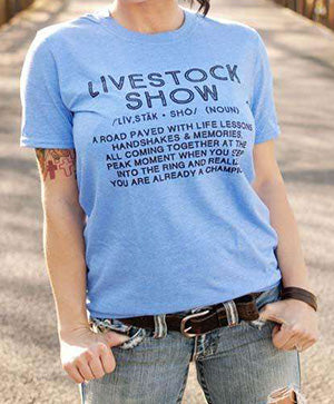 Women's Heather Blue Livestock Show T Shirt