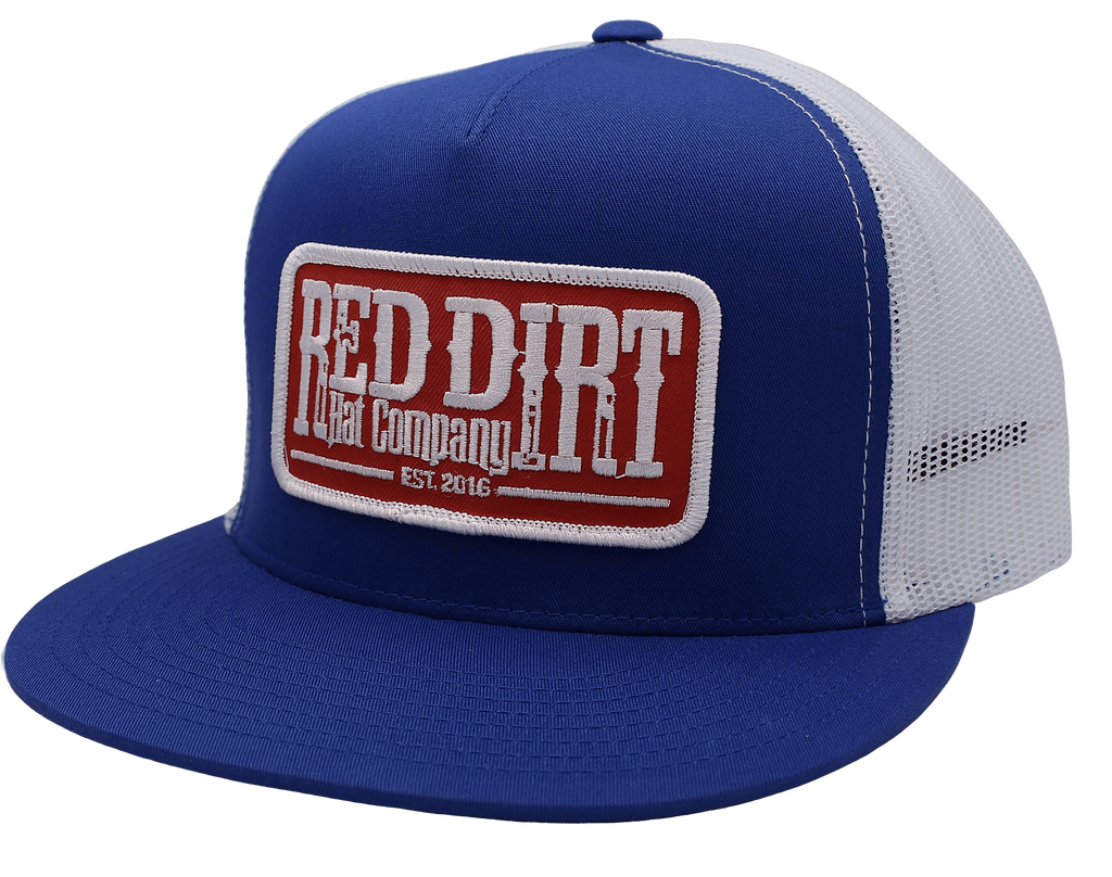 Red Dirt White and Royal Blue Logo Cap