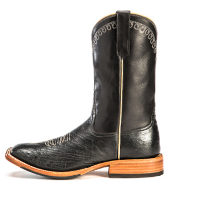 Rios of Mercedes Black Smooth Quill Ostrich Square Toe – Western