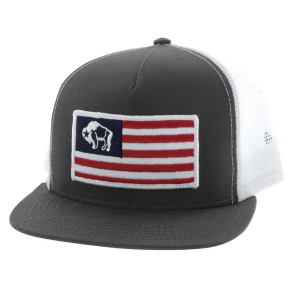 Hooey American Grey & White Trucker Cap