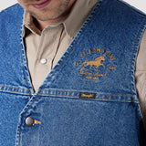 Wrangler Men's Denim Yellowstone Vest