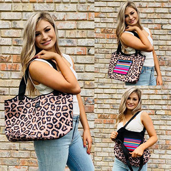 Leopard Printed Neoprene Tote Bag