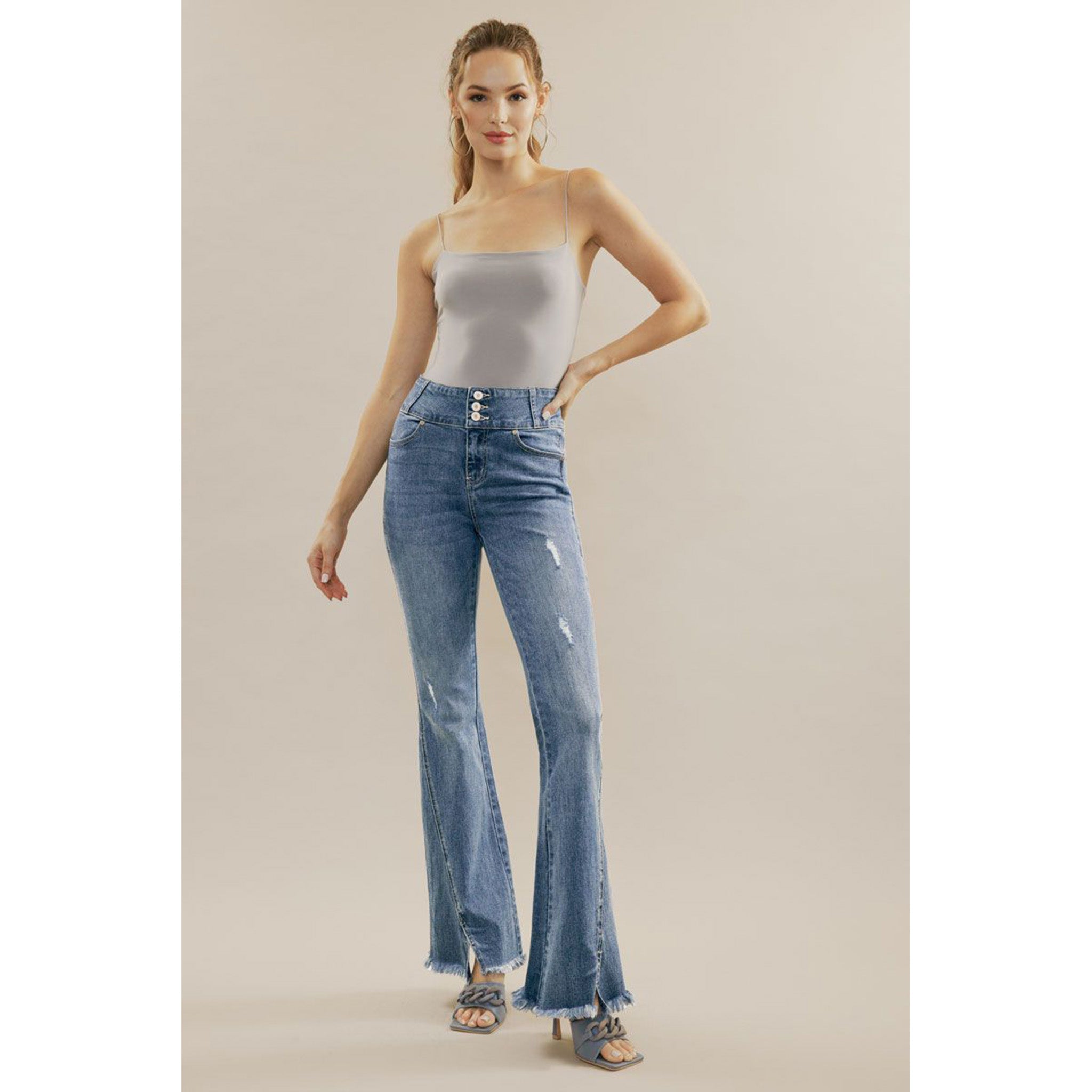 KanCan™ Flare High Rise Front Seam Jean