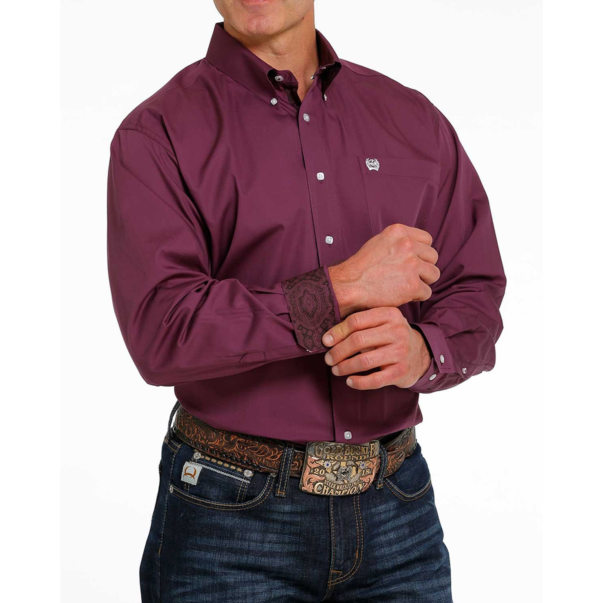 Burgundy hot sale cinch shirt