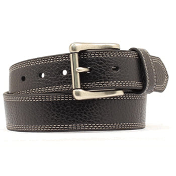 Men's Black Triple Stitched Belt